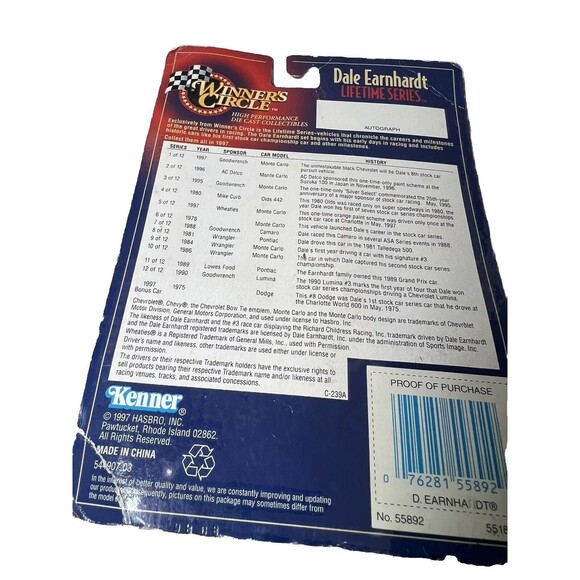 Winners Circle Dale Earnhardt Cars Lot 2 Cars 1991 and 1997‎ Goodwrench Vintage - Picture 16 of 16